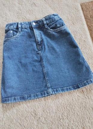 Качественная джинсовая юбка f&amp;f.