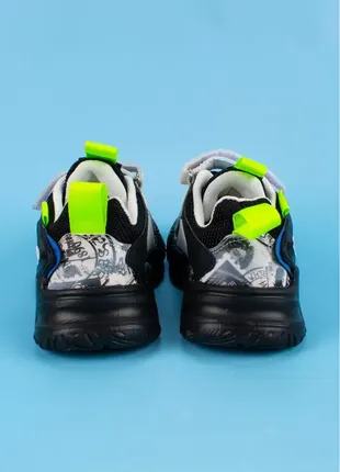 Кросівки для хлопчиків ak9017-3 стильні модні на липучках легкі кросівки4 фото