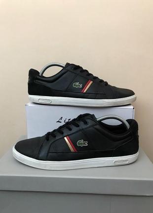 Кожаные кеды кроссовки lacoste