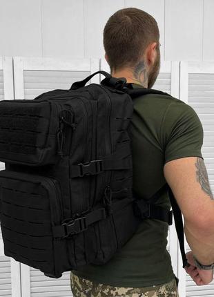 Рюкзак cordura 800d 44х25х28 см / вологозахищений ранець з системою molle чорний