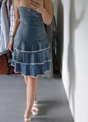 Романтична джинсова сукня сарафан №935 фото