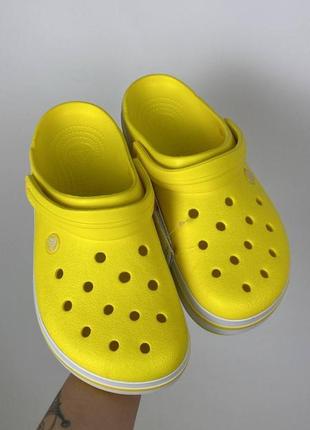 Мужские кроксы сабо crocs crocband lemon