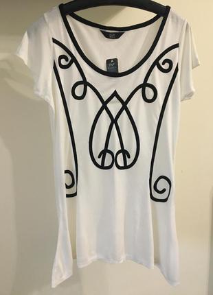 Футболка блуза туника f&f вискоза 10
