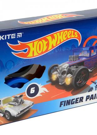 Фарби пальчикові kite hot wheels 6 кольорів *35 мл.hw. германія1 фото