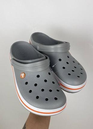 Мужские кроксы сабо crocs crocband bright/coral1 фото