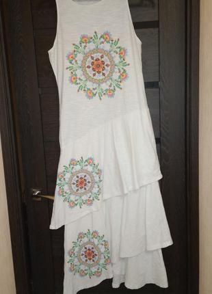 Великолепное летнее платье, хлопковое,desigual