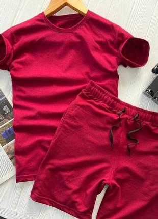 Распродажа! базовый летний спортивный комплект шорты и футболка качественный костюм1 фото