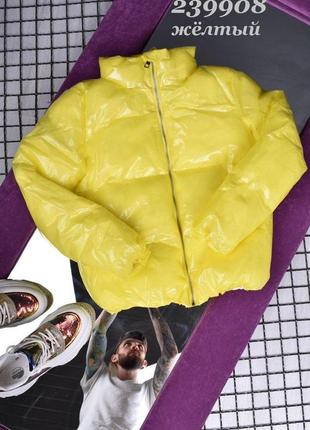 Неоновая куртка лимонная2 фото