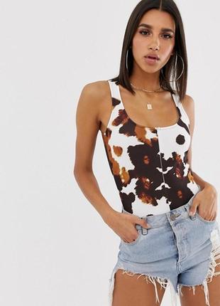 Красивый боди с замком на груди missguided2 фото