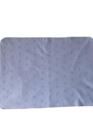 Многоразовая непромокаемая пеленка "звездочки" 75х100 см. белый/серый3 фото