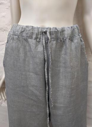 Итальянские лаконичные брюки из льна3 фото