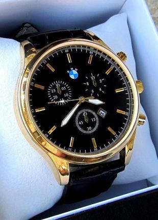Годинник чоловічий bmw наручний годинник чоловічий класичний годинник шкіряним ремінцем кварцевий годинник + подарункова коробка