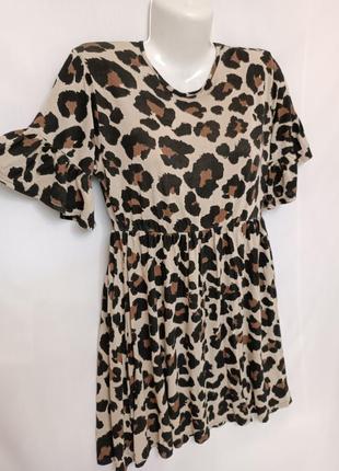 Платье в животный леопардовый принт boohoo 10/6/36/38/m/67 фото