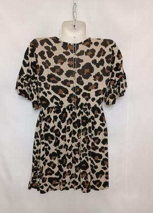 Платье в животный леопардовый принт boohoo 10/6/36/38/m/64 фото