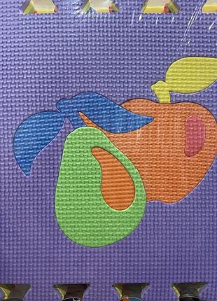 Детский игровой коврик eva, мозаика, пазлы фрукты