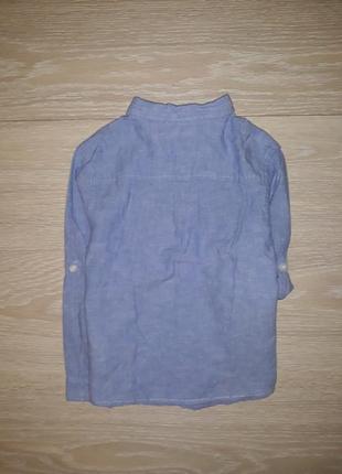 Льняная рубашка h&amp;m на 5-6 лет6 фото