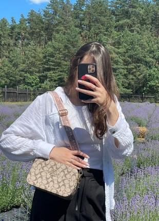 Сумка в стиле coach snapshot grey