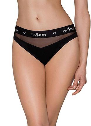 Трусики с прозрачной вставкой passion ps006 panties black, size m1 фото