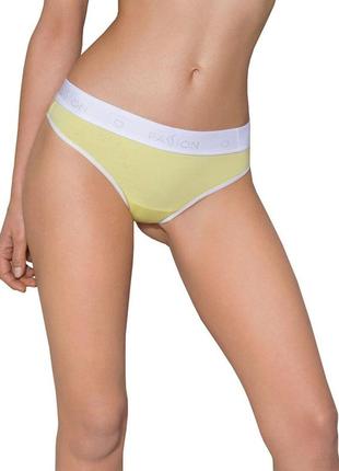 Спортивные трусики-стринги passion ps007 panties yellow, size m