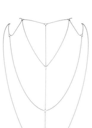 Ланцюжок для спини bijoux indiscrets magnifique back and cleavage chain - silver, прикраса для тіла2 фото