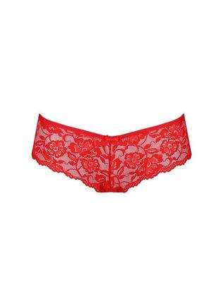 Трусики-бразилиана из цветочного кружева raja thong red s/m - passion