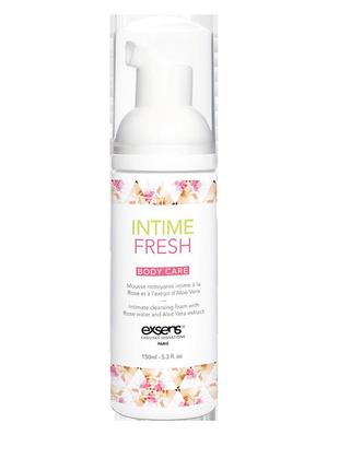 Пена для интимной гигиены exsens intime fresh 150 мл, экстракт розы и алоэ вера, натуральная