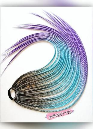 Афрорезинка афрокосички косички на резинке резинка с косицами канекалон подарок