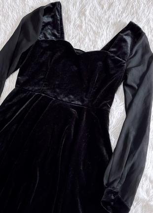 Черное бархатное платье urmoda3 фото