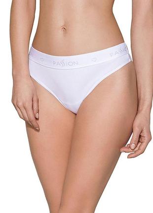 Трусики-бразилиана из хлопка passion ps005 panties white, size l