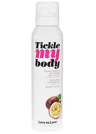 Массажная пена love to love tickle my body passion fruit (150 мл) увлажняющая