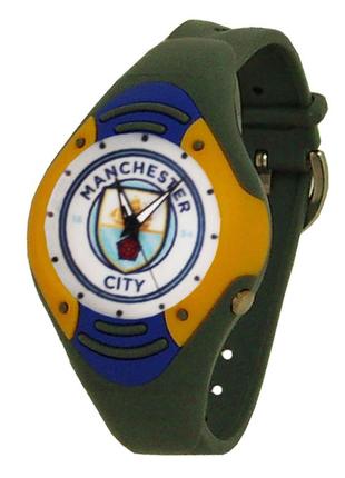 Дитячий наручний годинник для підлітків фк манчестер сіті, білий циферблат.