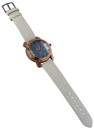 Часы женские наручные вышиванка голубая2 фото