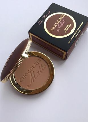 Матовий бронзер too faced chocolate soleil matte bronzer. 8g. оригінал. новий. терміни в нормі 📦є відправка новою поштою4 фото