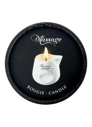 Масажна свічка plaisirs secrets peach (80 мл) подарункова упаковка, керамічний посуд2 фото