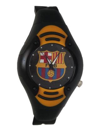 Детские наручные часы для подростков фк барселона, черный циферблат.