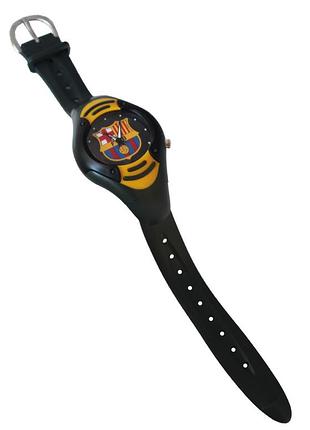 Детские наручные часы для подростков фк барселона, черный циферблат.
