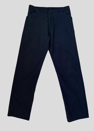 Широкие хлопковые нейлоновые брюки с высокой посадкой свободного кроя6 фото