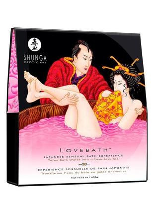 Гель для ванни shunga lovebath – dragon fruit 650 гр, робить воду ароматним желе зі spa ефектом1 фото