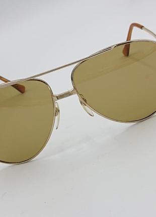 Винтажные солнцезащитные очки авиаторы 90-х taiwan с настоящим стеклом5 фото