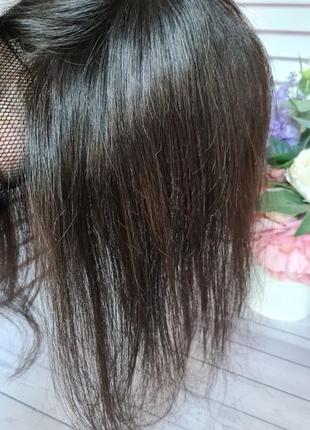 Накладка челка шторка топпер 100% натуральный волос