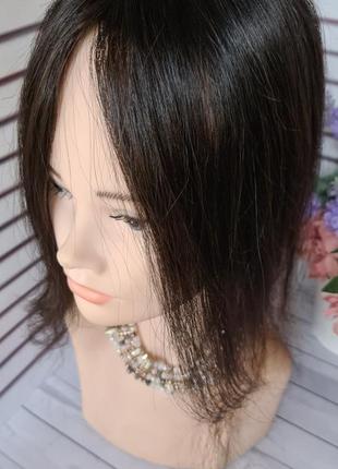 Накладка челка шторка топпер 100% натуральный волос