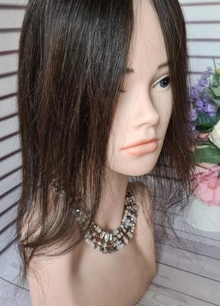 Накладка челка шторка топпер 100% натуральный волос