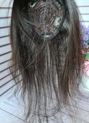 Накладка челка шторка топпер 100% натуральный волос