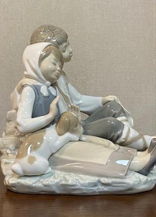 Фарфоровая статуэтка lladro «дружба».6 фото