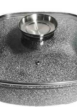 Казан квадратный unique 5.5л (26см, квадртаный, с крышкой, гранитный)