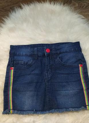 Фирменная,джинсовая юбочка для девочки 7-8 лет