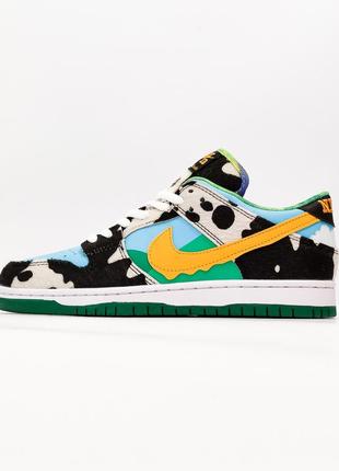 Кросівки чоловічі, жіночі nike sb dunk x ben &amp; jerry's, різнобарвні, найк-б данець бен і джеррі