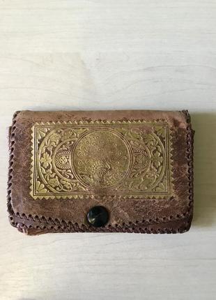 Вінтажний шкіряний гаманець