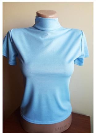 Распродажа девичий гольфик американка футболка кофточка, цвет голубой, состав полиэстер, небольшой размер, может быть на девочку1 фото