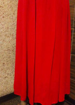 Красная шифоновая юбка.5 фото